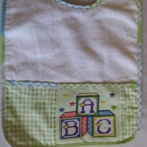Baby Blocks Cross Stitch Baby Bib